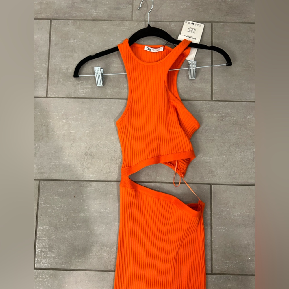 Zara Ribbed Cutout Dress